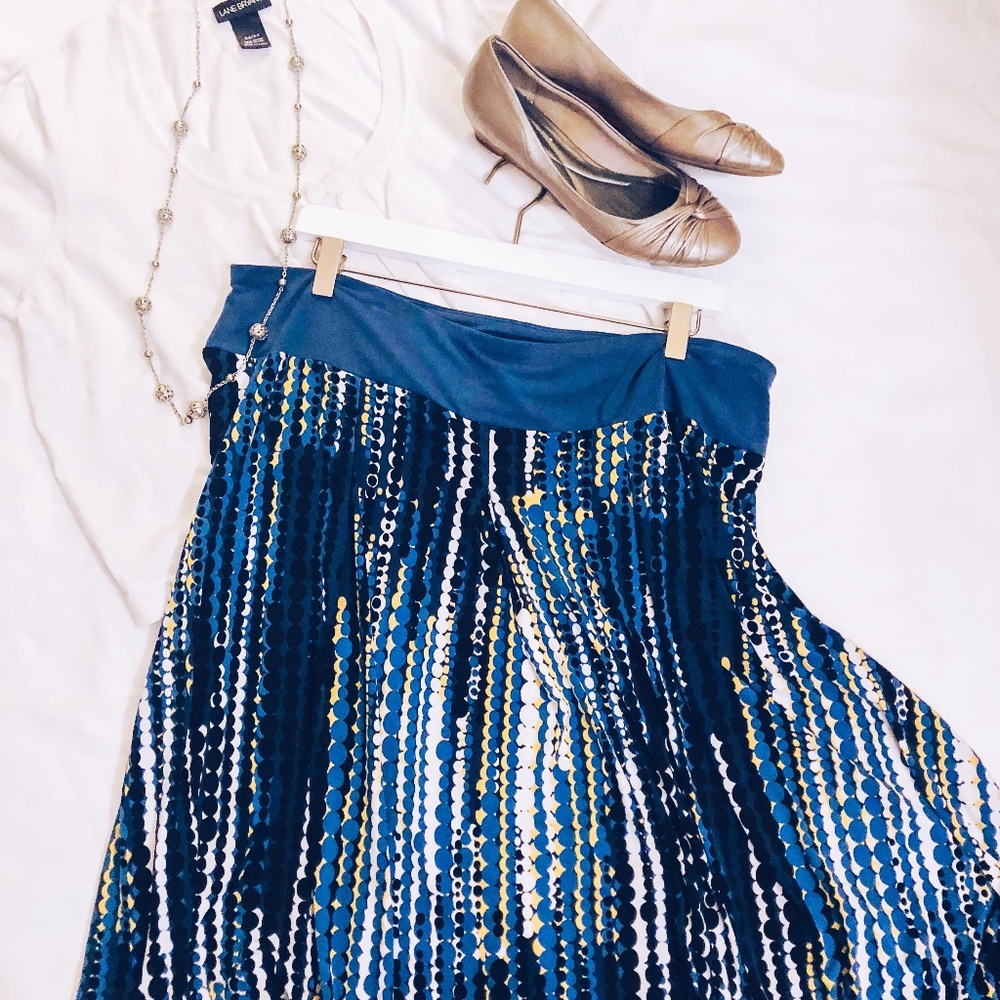 Alfani Multi-Colored Dot Swing Skirt